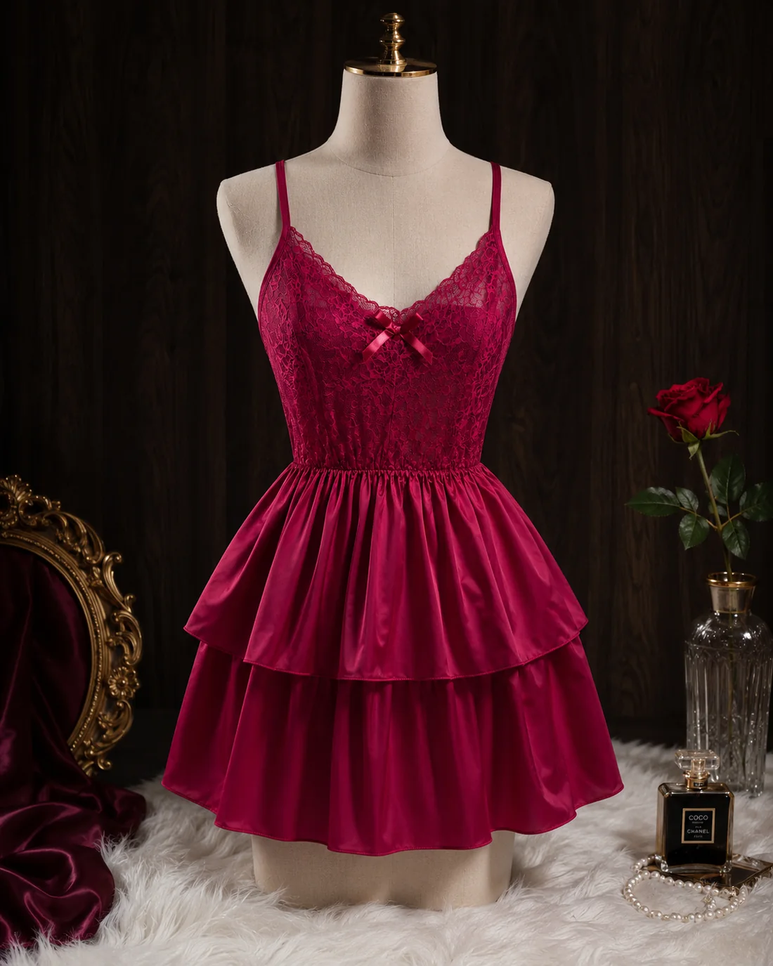 Rose Whisper Babydoll